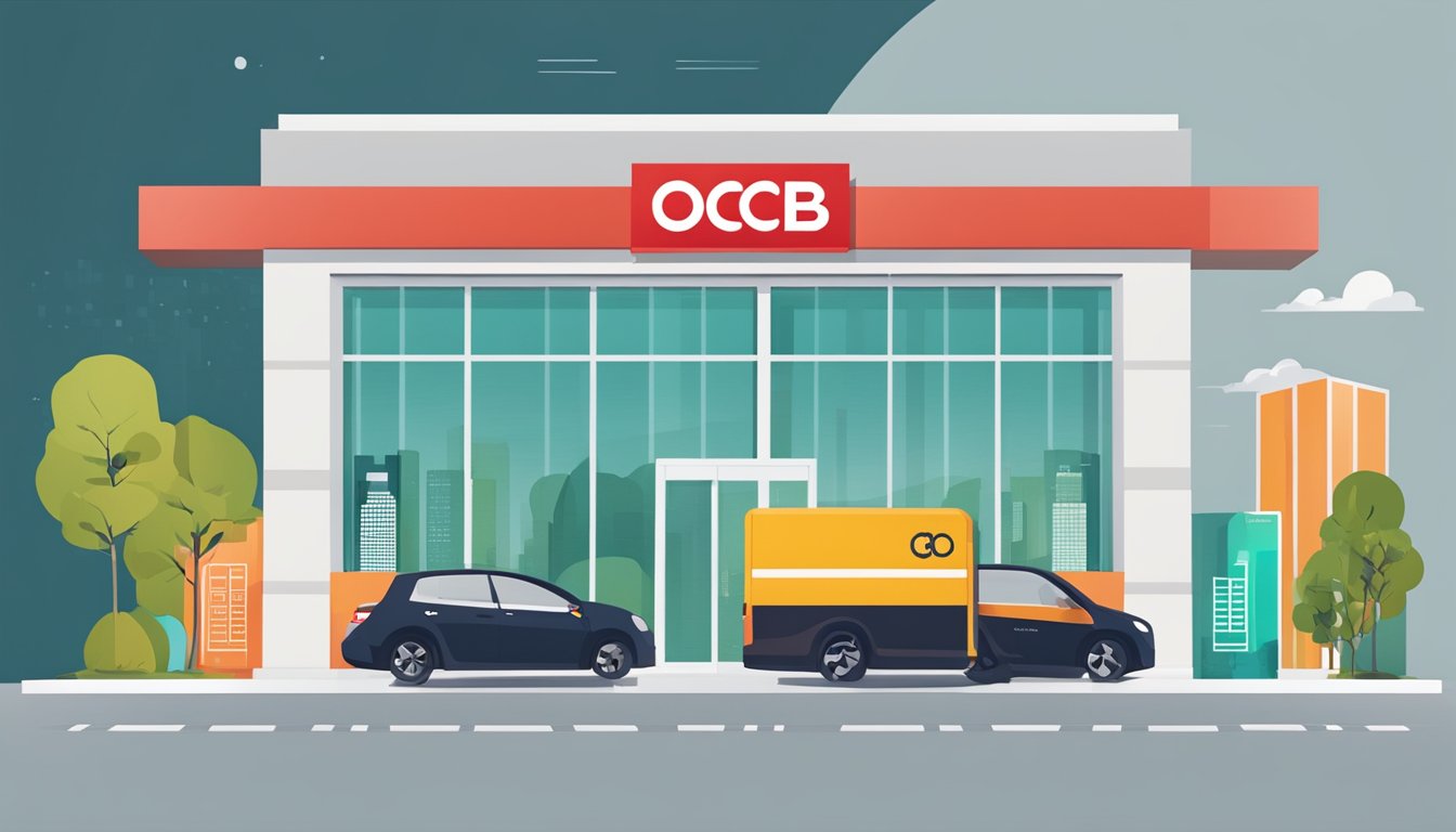 Two bank logos side by side, OCBC 360 and DBS Multiplier, with a scale underneath symbolizing comparison