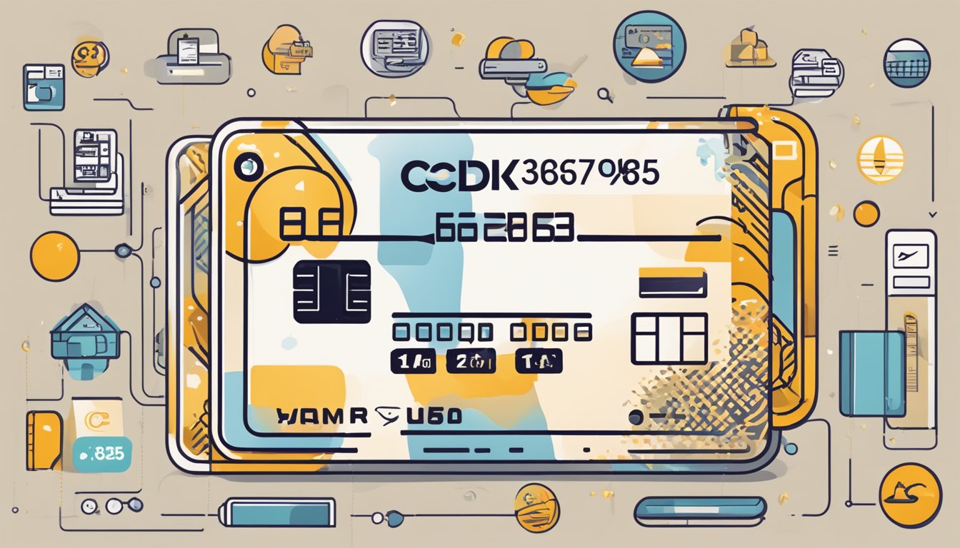 A credit card surrounded by cashback and rewards symbols, with the OCBC 365 logo prominently displayed