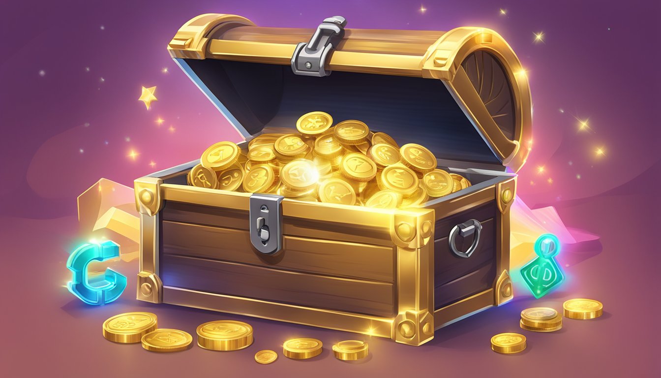 A glowing golden key unlocks a treasure chest, surrounded by sparkling coins and a shining "OCBC Bonus+" logo