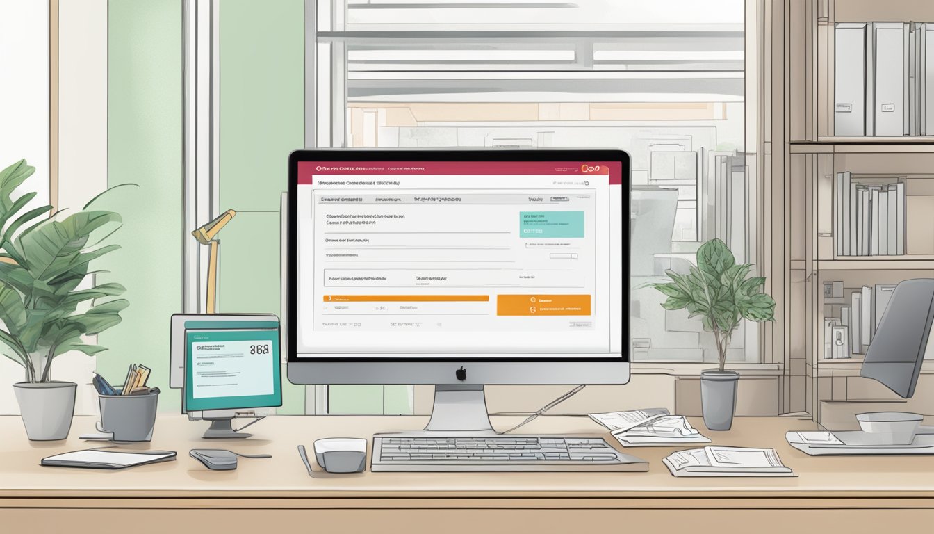 A computer screen displaying digital cheque clearing process with OCBC logo