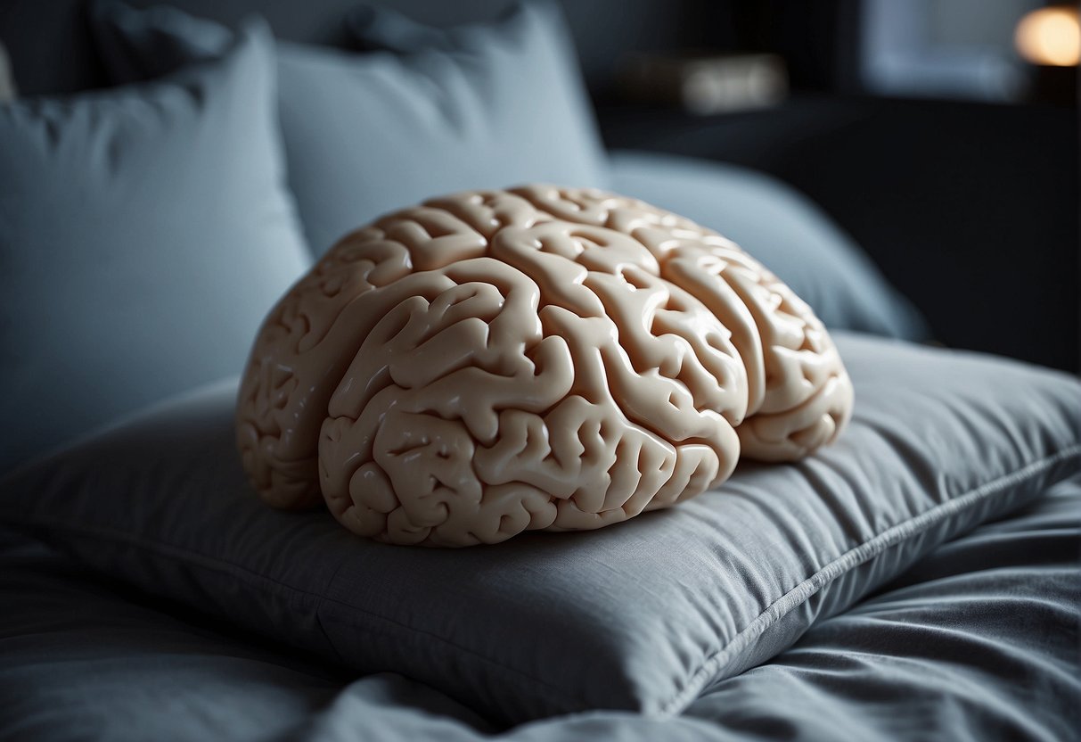 A brain rests on a soft pillow, positioned slightly elevated with a gentle tilt to promote healthy circulation and optimal relaxation