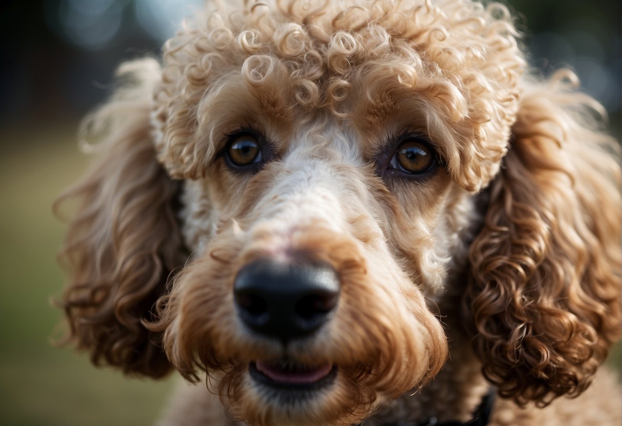 A poodle's age is calculated using its teeth, eyes, and overall physical condition