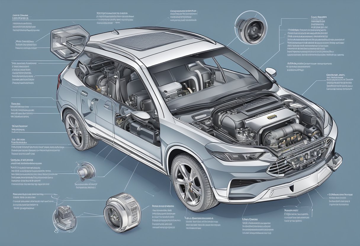 A car with the hood open, showing the engine and EGR valve.

Diagnostic code "P0404" displayed on a scanner. Tools nearby for troubleshooting