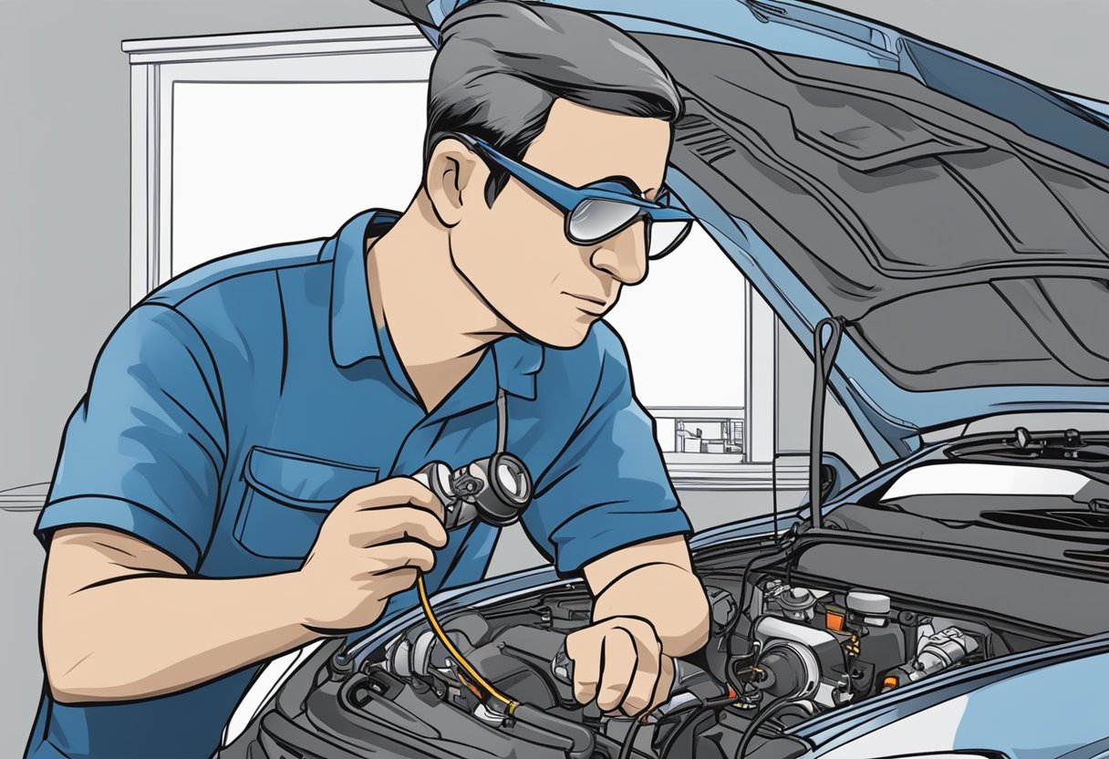 A mechanic inspects the EGR valve and wiring for damage.

They test the valve's functionality and clean any built-up carbon deposits