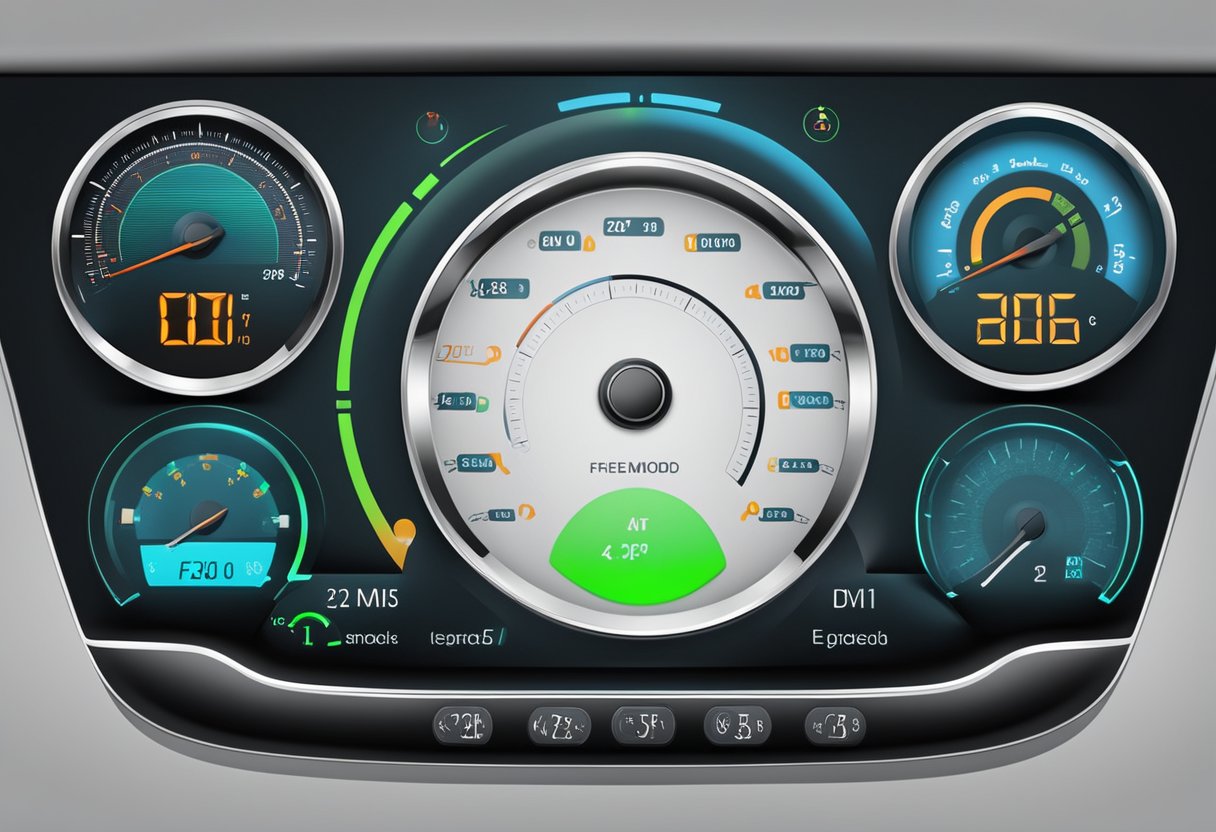 A car dashboard showing different driving modes with Eco Mode highlighted.

The speedometer and fuel efficiency gauge display optimal performance