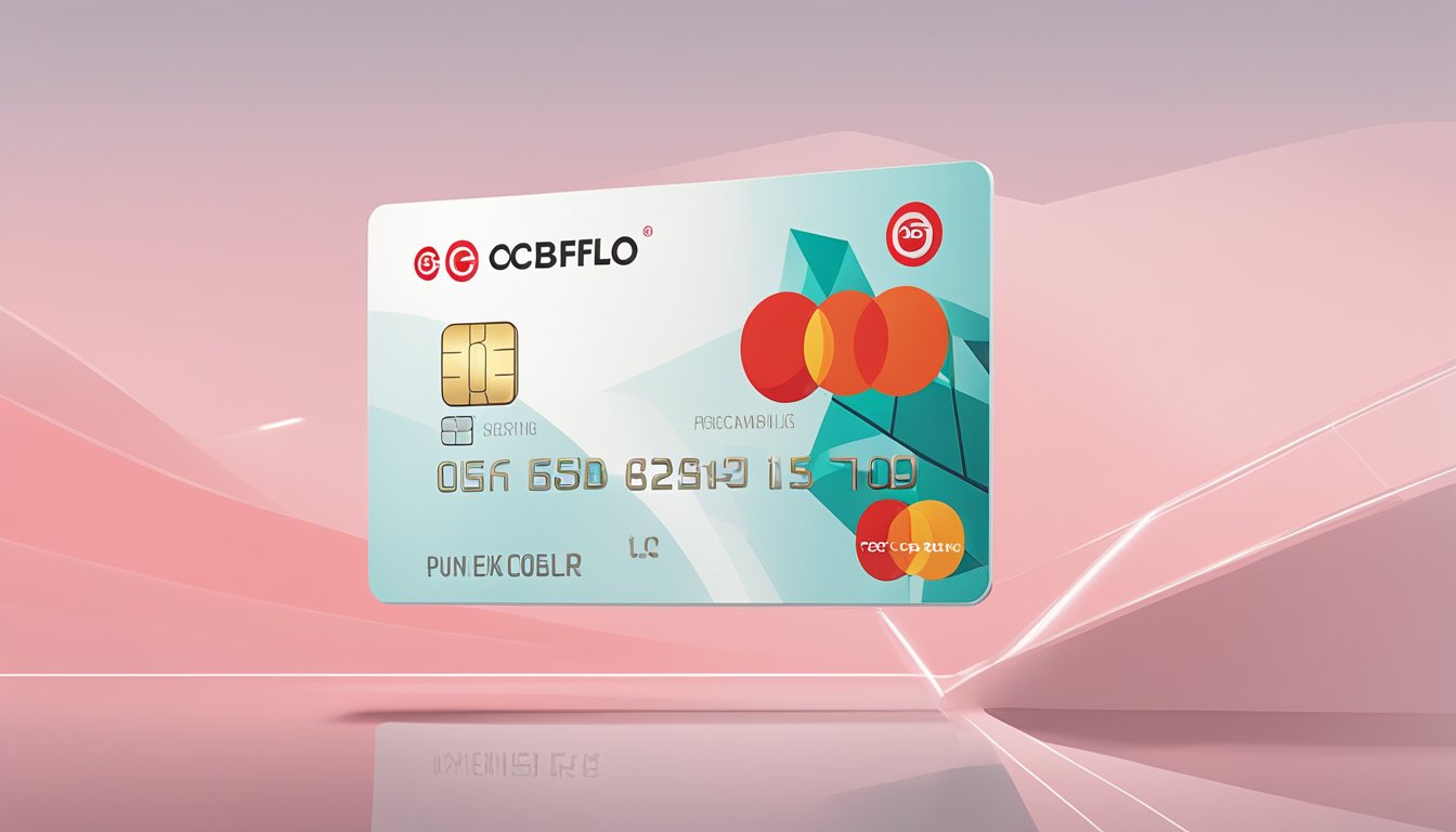The OCBC GE Cashflo Card features a sleek and modern design with the OCBC logo prominently displayed. The card is depicted against a clean and professional backdrop, highlighting its financial benefits