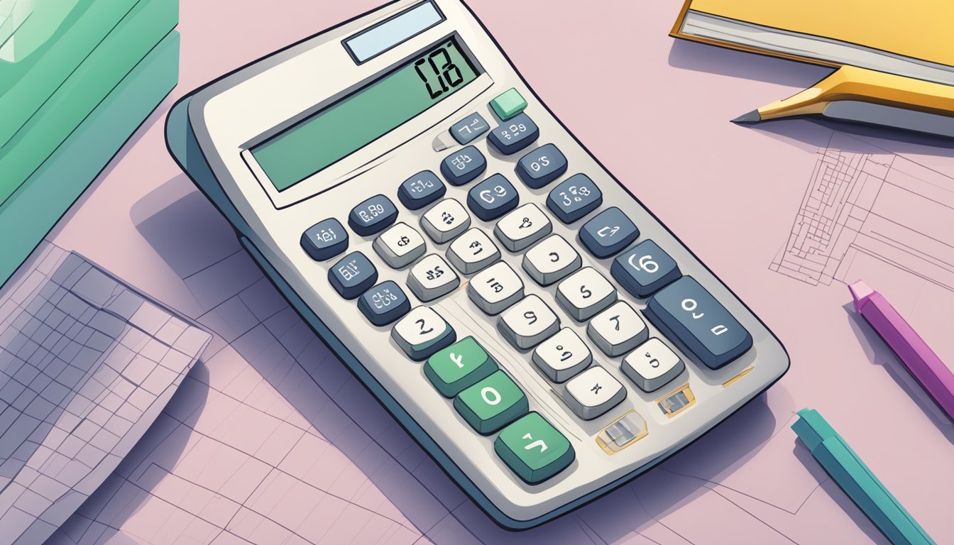 A calculator displaying the ocbc housing loan rates being recalculated and adjusted for refinancing and repricing