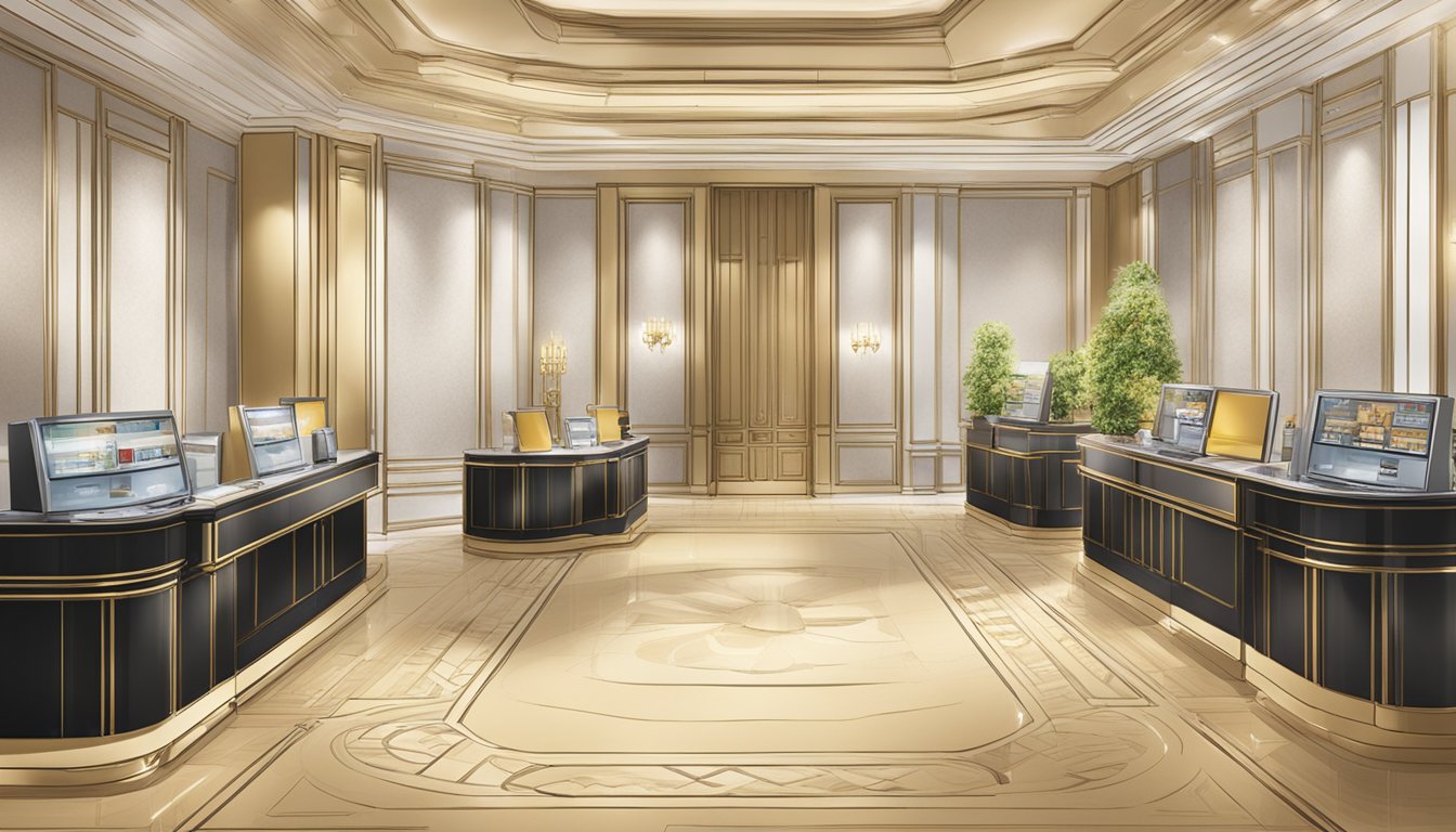 A luxurious scene with exclusive cards and rewards displayed, symbolizing the benefits of OCBC Premier Banking in Singapore