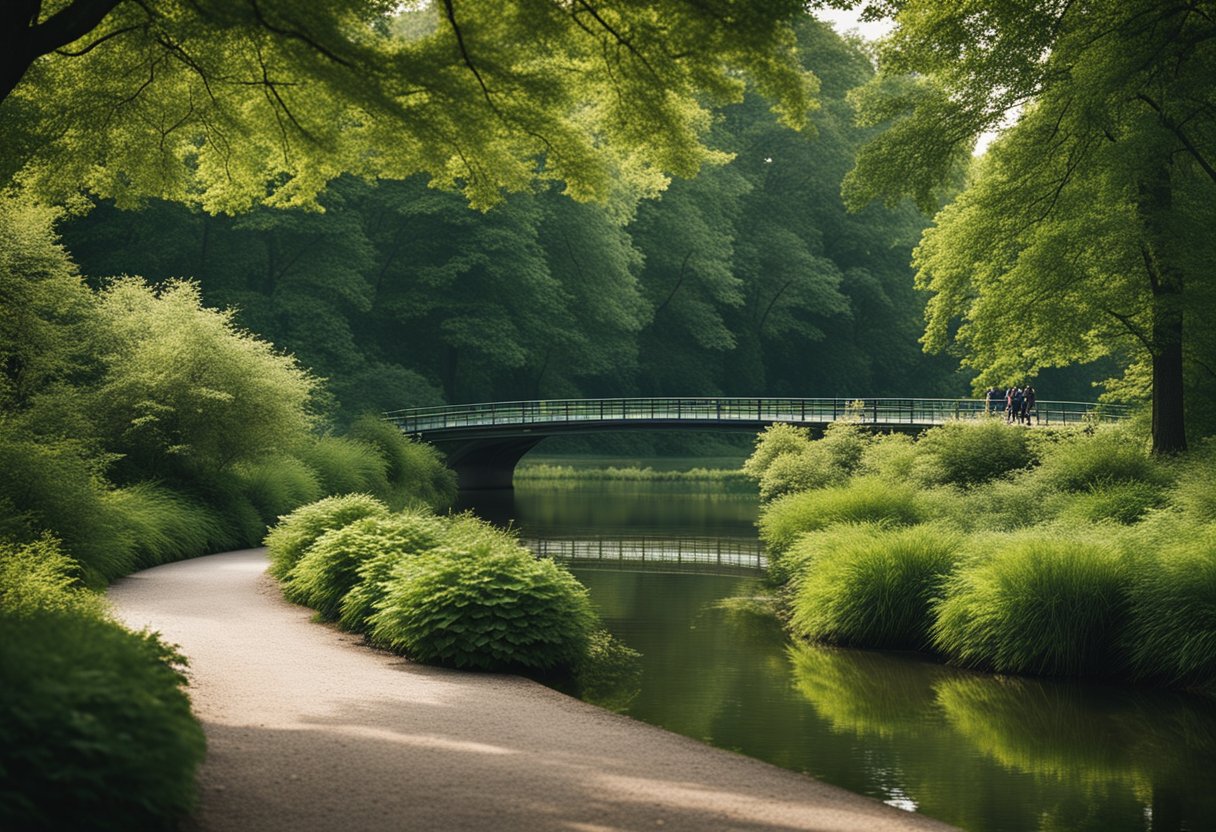 Tiergarten: Berlin's Premier Park, with lush greenery, winding pathways, and a serene lake in the center