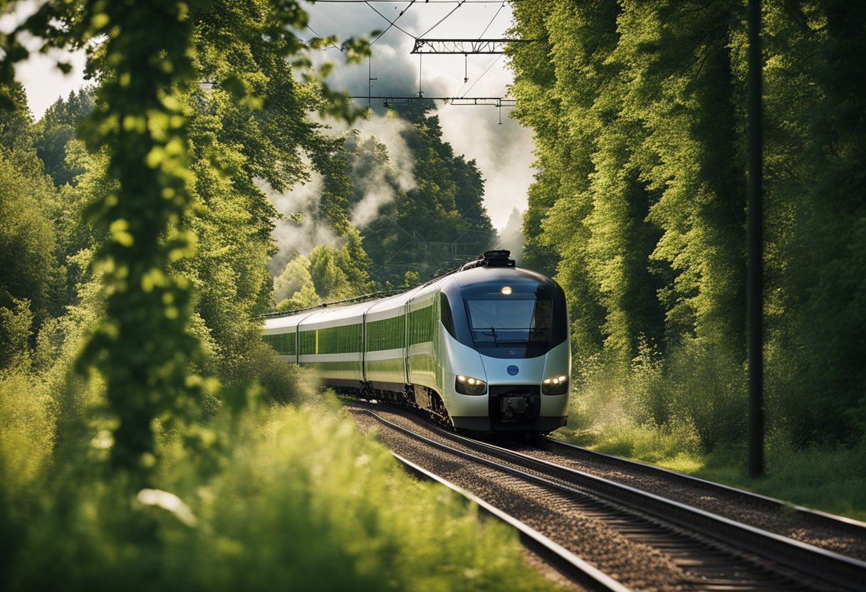 The train speeds through the lush German countryside, connecting Hannover and Berlin in a seamless journey