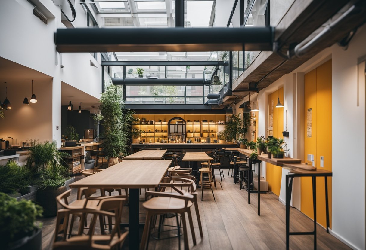 The hostel in Berlin, Germany offers various amenities and services, including a cozy lounge area, a communal kitchen, and a vibrant outdoor courtyard