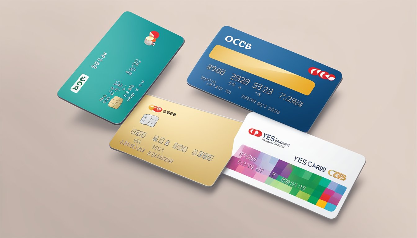 The OCBC YES debit card displayed with a list of frequently asked questions in Singapore