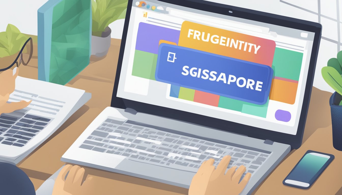 A computer screen showing a webpage with the title "Frequently Asked Questions" and a section about account interest in Singapore