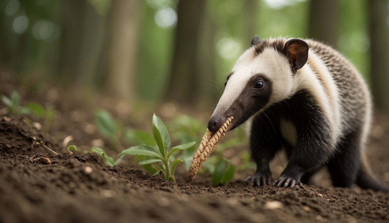 Fruitafossor digs into the earth, using its long snout to search for insects and small prey, resembling a modern-day anteater in its ecological niche