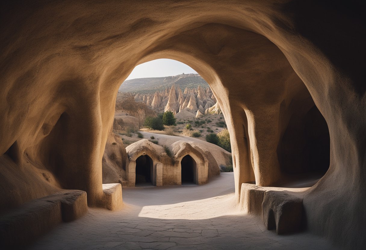 underground cities of Cappadocia
Ancient caves and tunnels intertwine, revealing the intricate underground cities of Cappadocia, with carved stone walls and narrow passageways