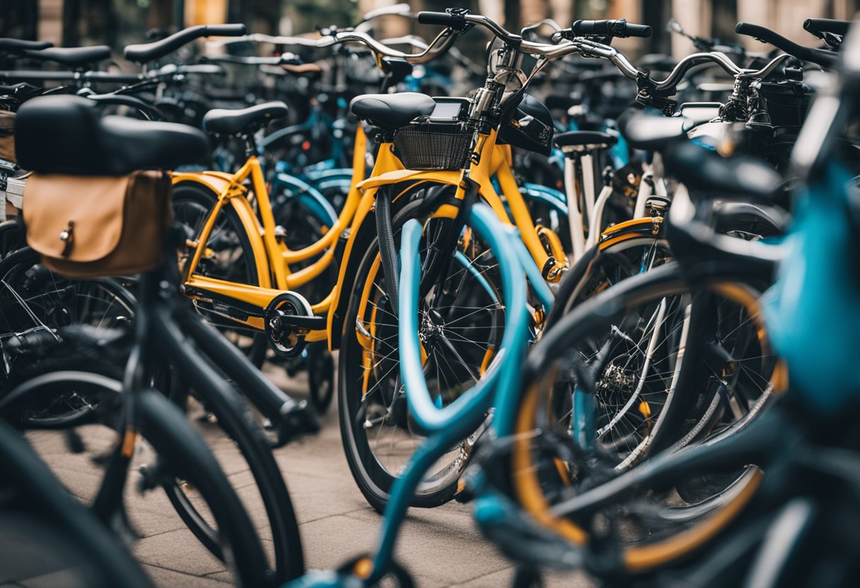 A diverse array of transportation options, from bicycles to cars, with various logos and symbols representing different gig economy opportunities