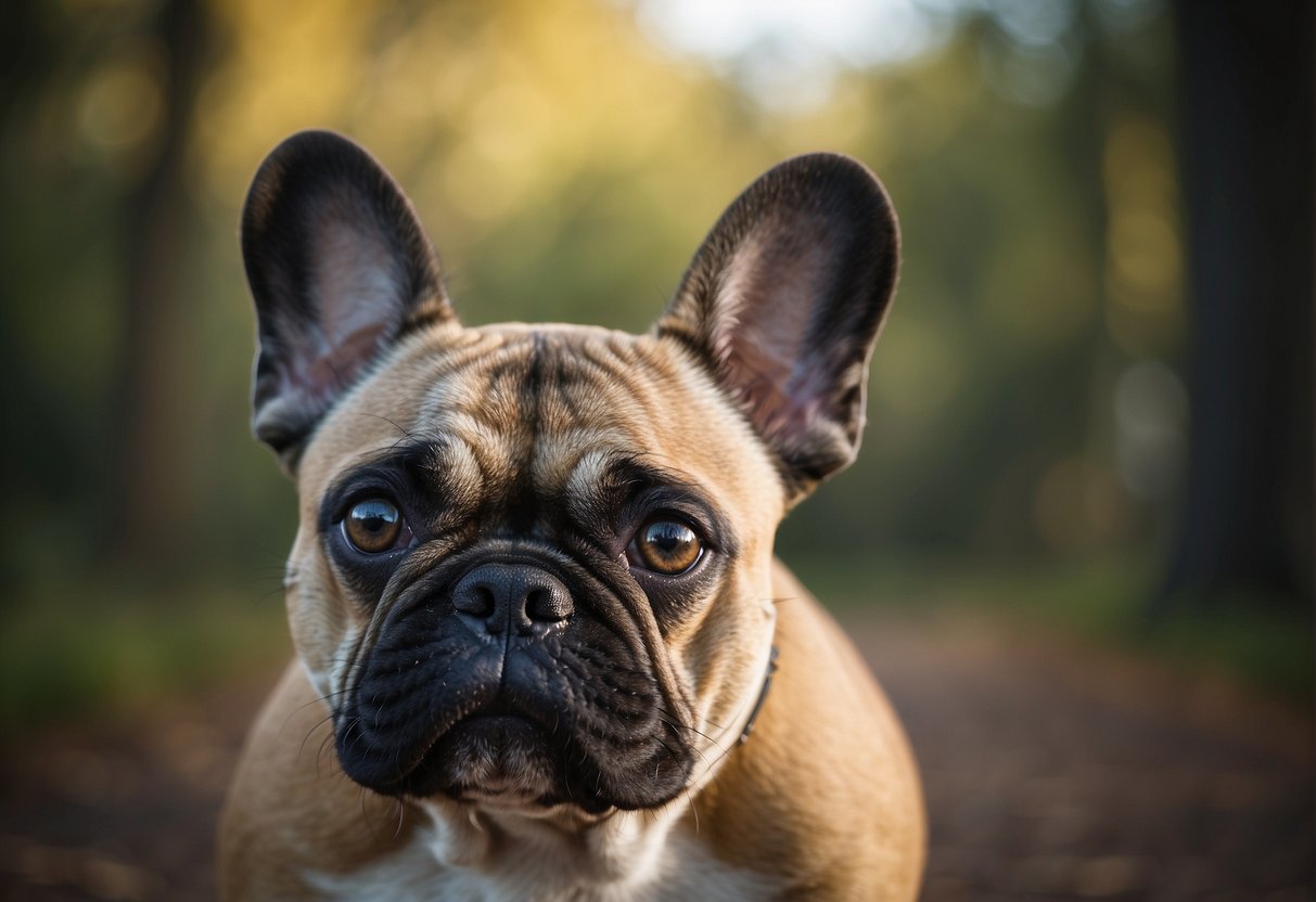 A French bulldog's head gradually grows larger over time, reaching its full size by around 9-12 months of age