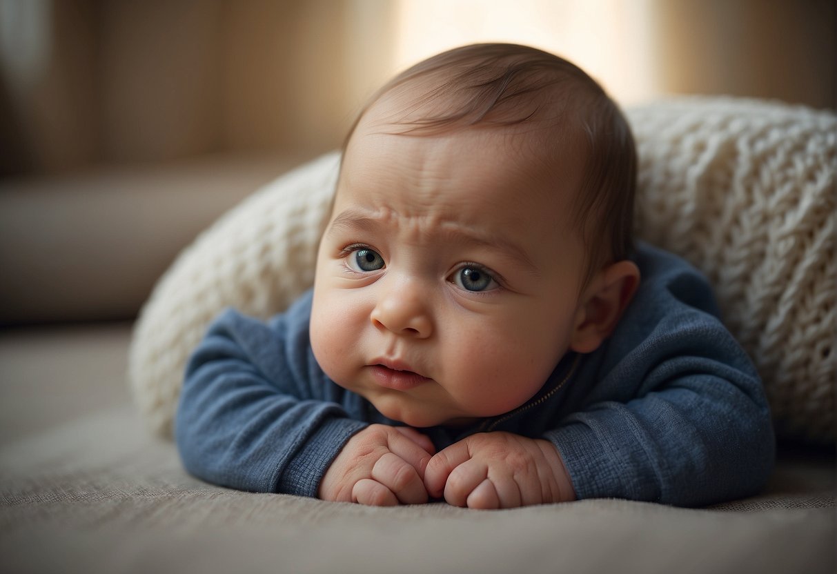 A low belly with hiccups near the pelvis indicates a baby's head-down position