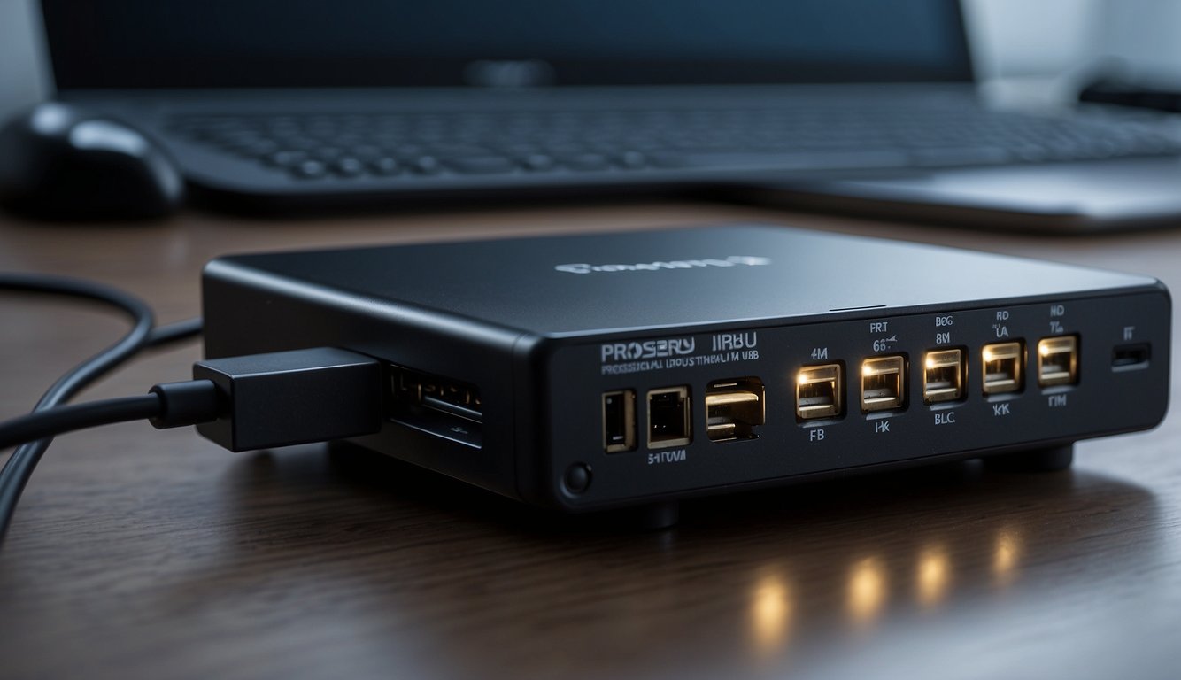 The USB root hub sends a signal, waking up the computer