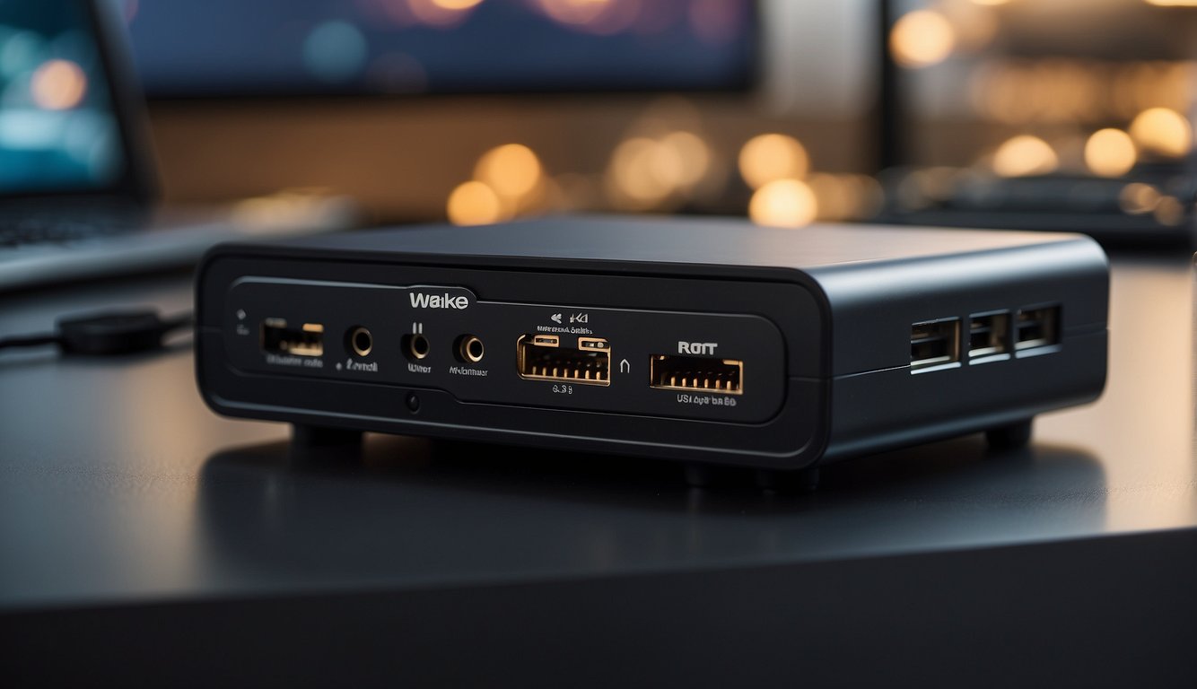 The USB root hub connects, sending a signal to wake up the computer from sleep mode