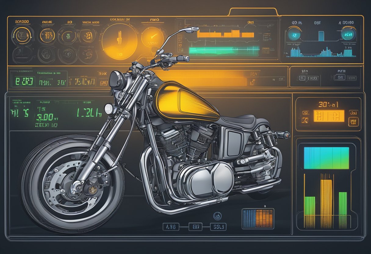 A motorcycle dashboard displays error code P0112.

The intake air temperature sensor shows a low input