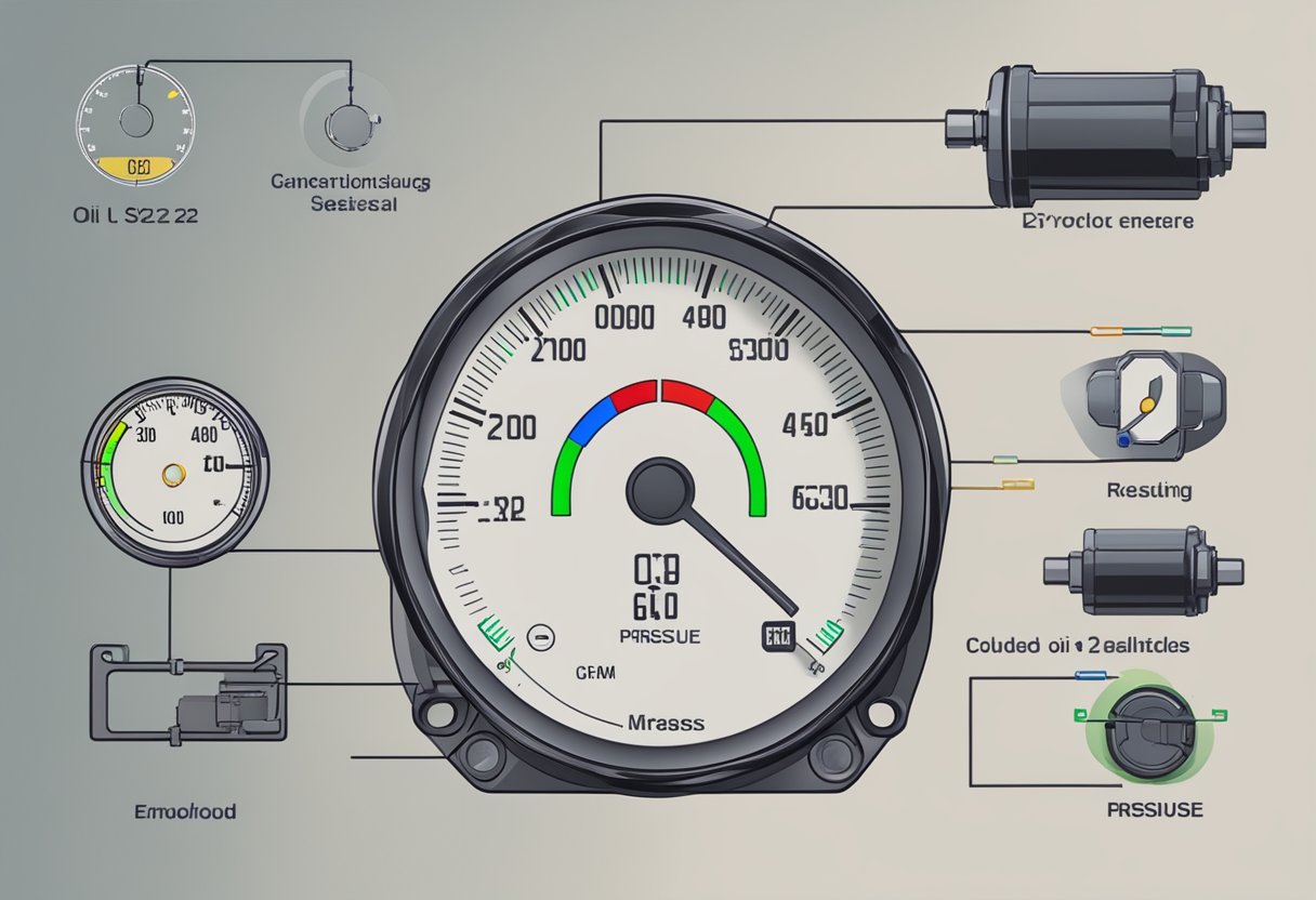 A motorcycle dashboard displays error code P0522.

The oil pressure sensor shows low voltage