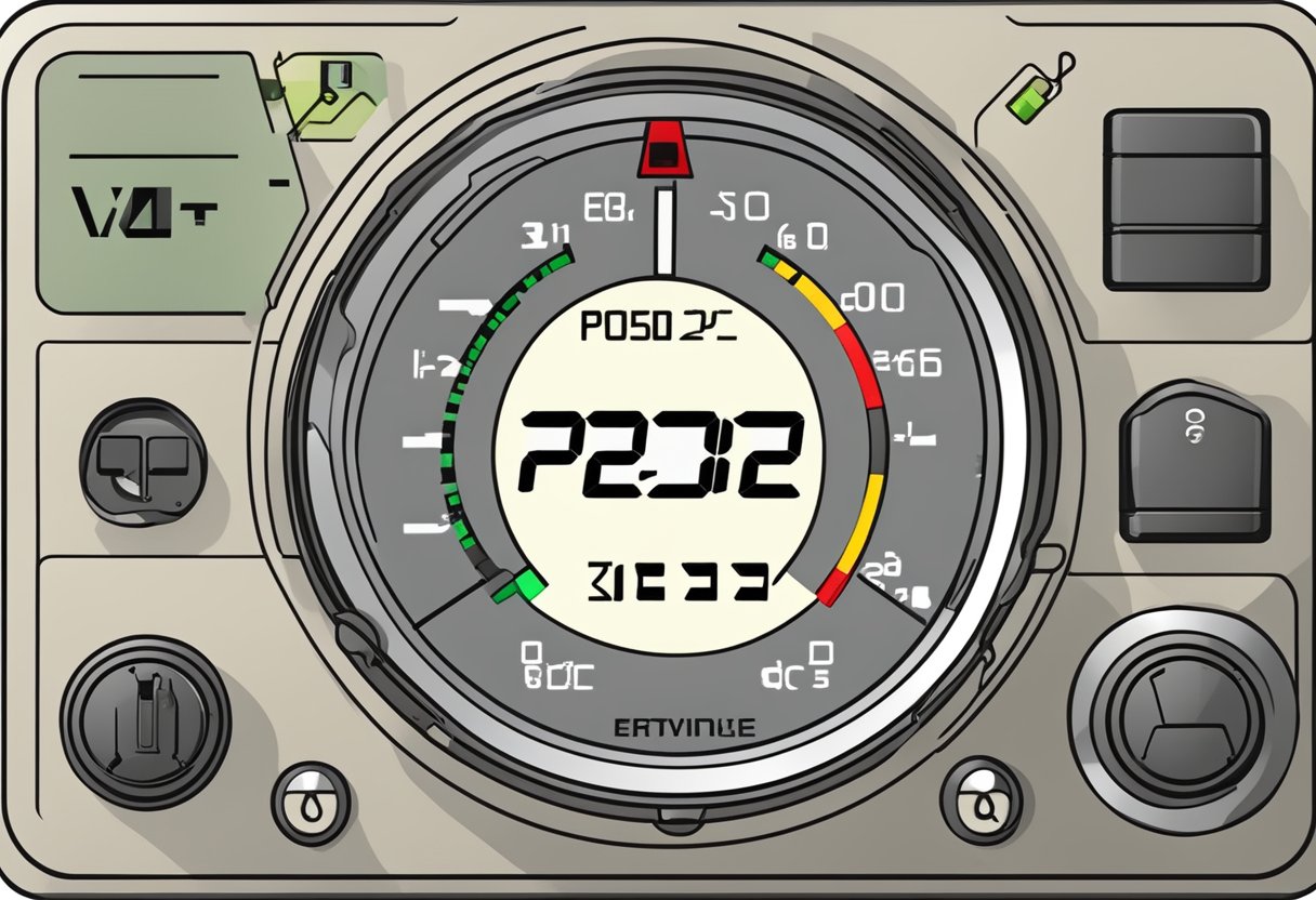 A motorcycle dashboard displays the P0522 error code.

The engine oil pressure sensor is highlighted with a low voltage warning symbol