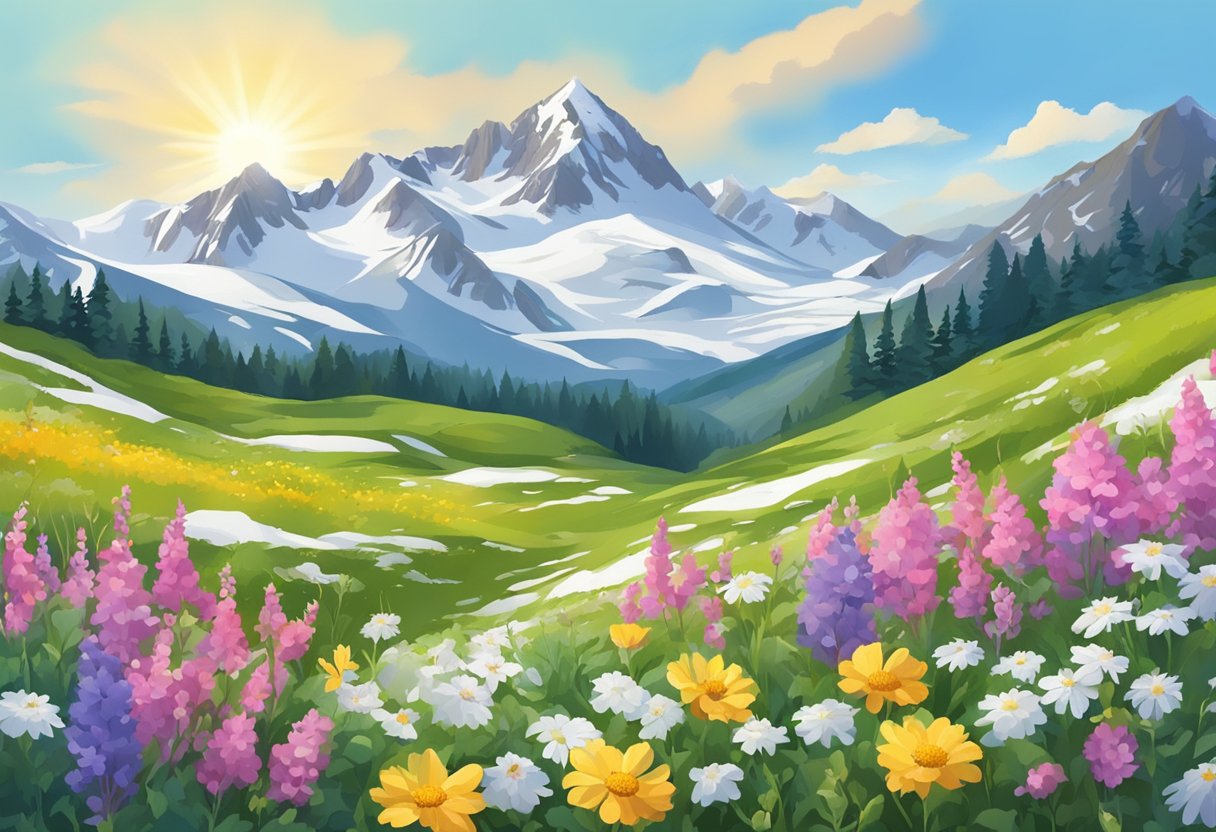 Sunny skies and blooming wildflowers in June, perfect for hiking. Snow-covered mountains and skiing in January, ideal for winter sports