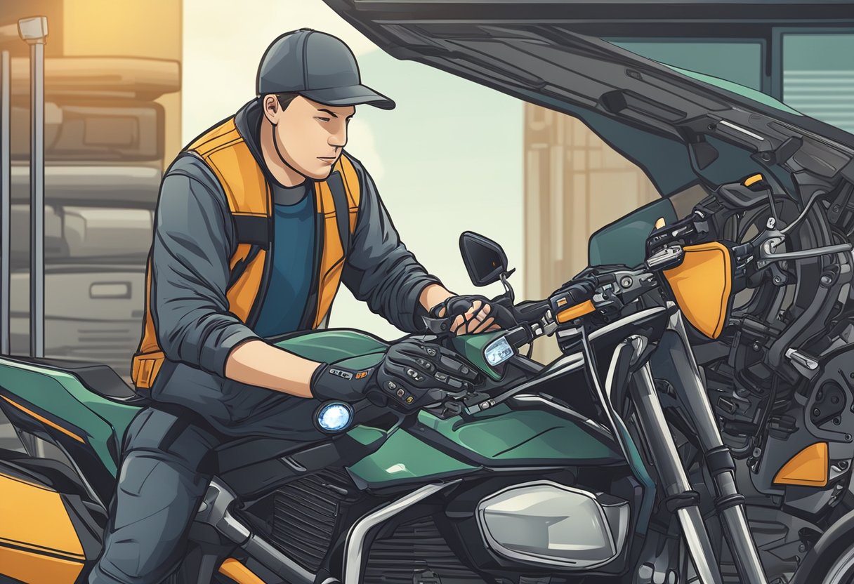 A motorcycle with a diagnostic tool connected to the control module displaying error code P0602.

The mechanic is analyzing the code and preparing to reprogram the control module