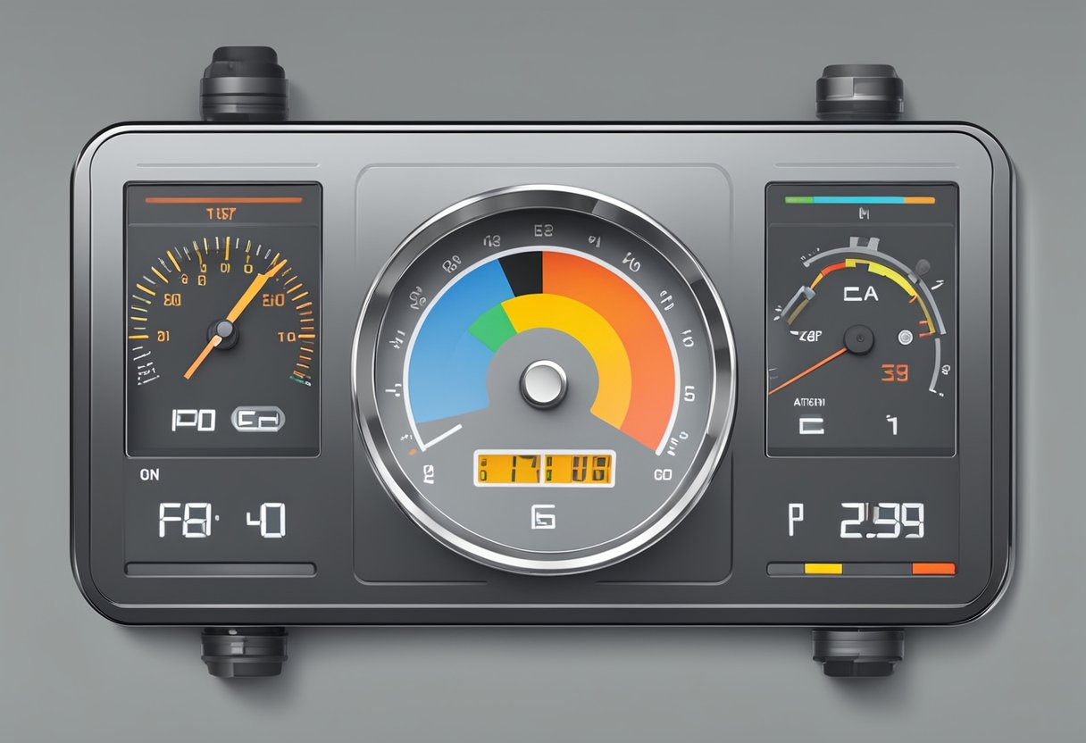 The motorcycle dashboard displays error code P0460.

The fuel gauge shows incorrect levels. Wires and connectors around the fuel sensor are visible