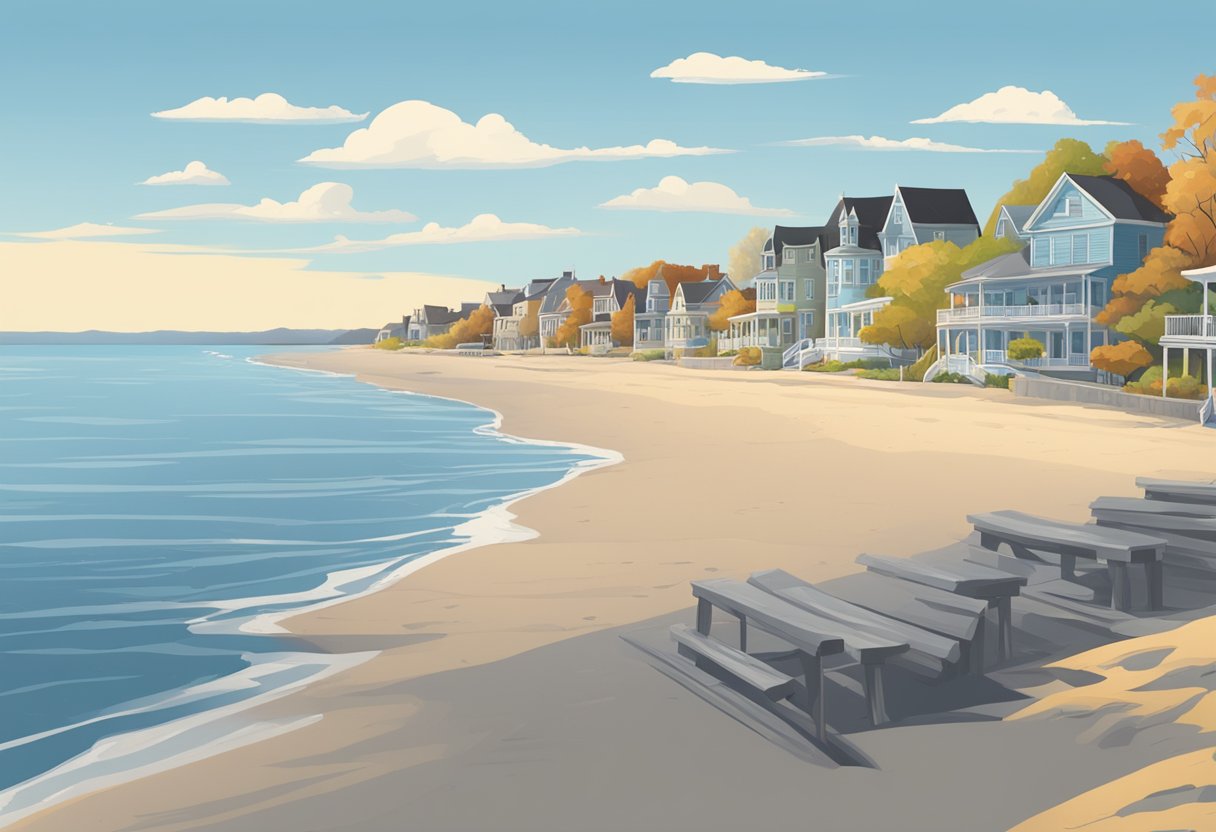 Rhode Island in off-season: empty beaches, calm waters, and peaceful streets. Ideal for solitude and relaxation