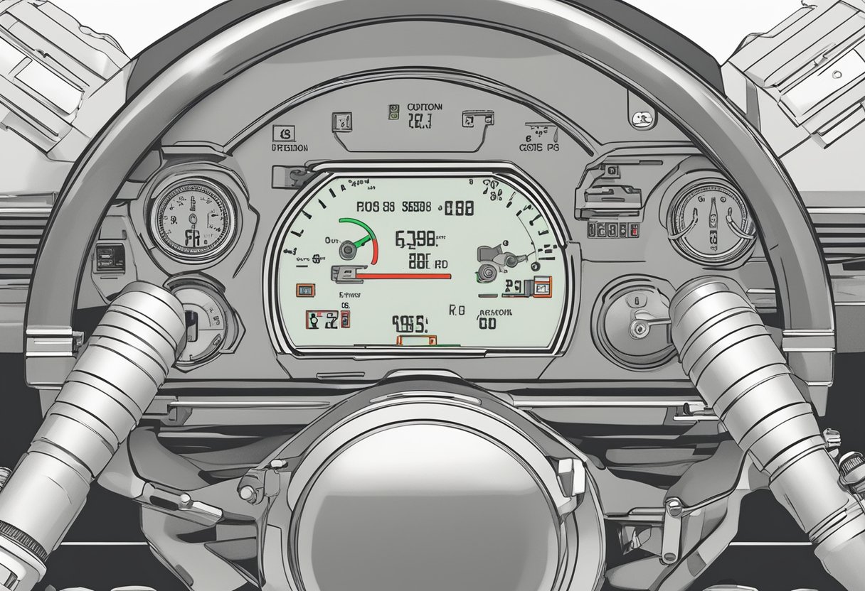 A motorcycle dashboard displays error code P0980.

The shift solenoid 'C' control circuit is malfunctioning, indicated by a warning light