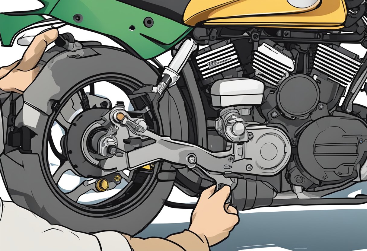 A mechanic replaces the camshaft position sensor on a motorcycle with error code P0345