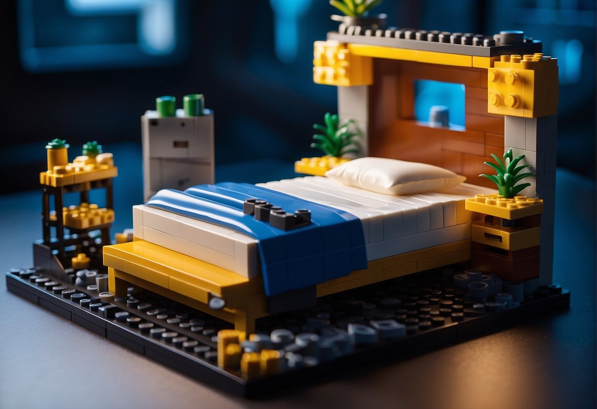 Beds in Lego Fortnite serve as healing stations, allowing players to regenerate health and shields. They also provide a respawn point for eliminated players
