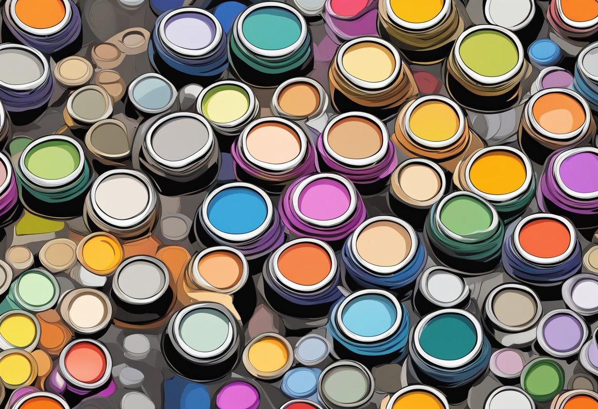 A colorful palette of numbered paint pots, a set of fine-tipped brushes, and a canvas filled with intricate outlines waiting to be brought to life through vibrant colors