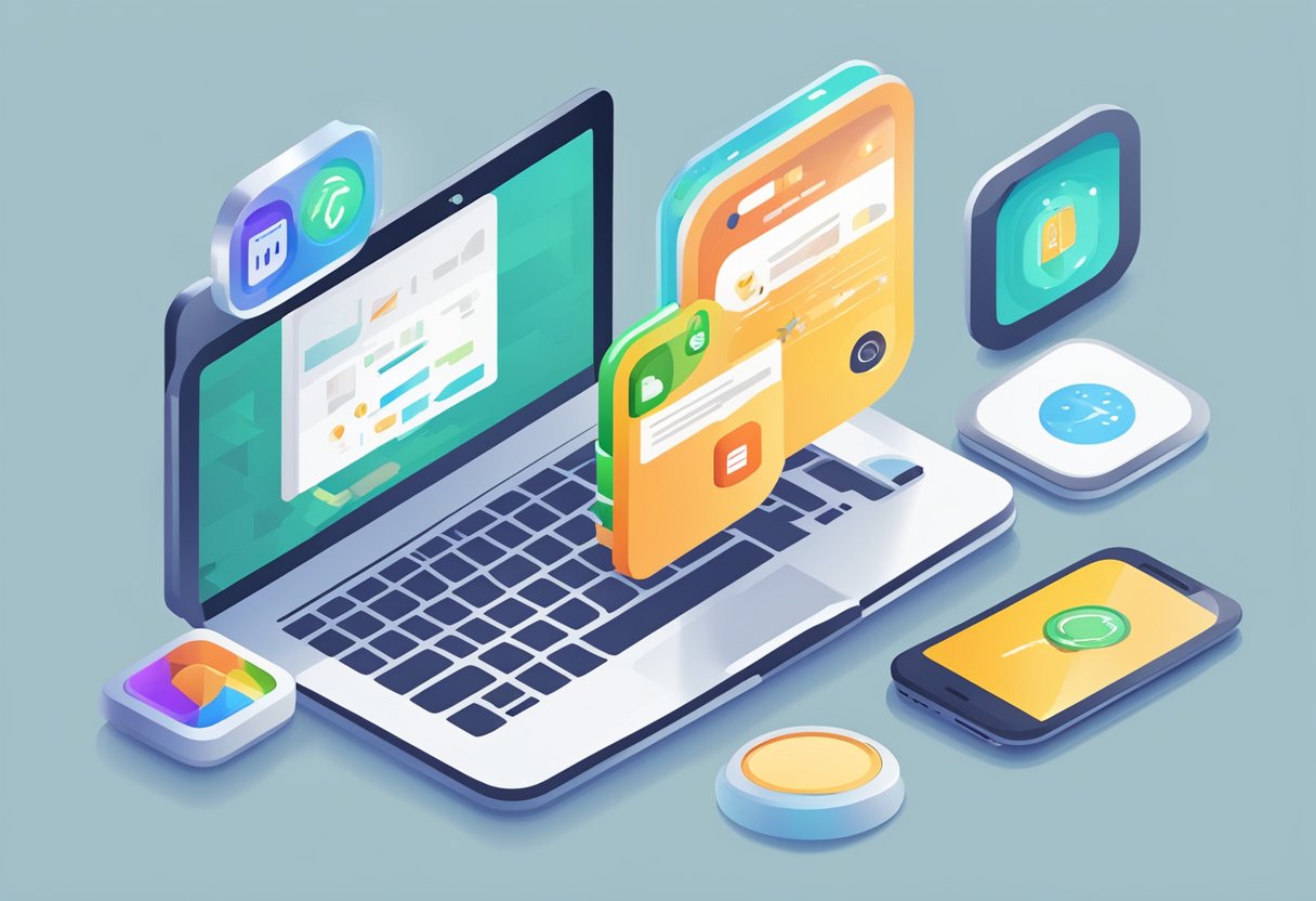 Common Challenges Faced in Mobile App Testing and Solutions Common Challenges Faced in Mobile App Testing and Solutions. A magnifying glass hovers over, symbolizing thorough testing. An open laptop shows code fixes