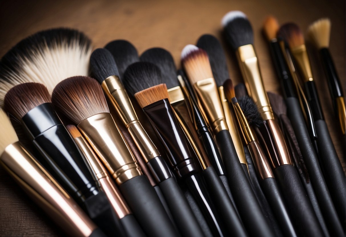 Makeup brushes show signs of wear