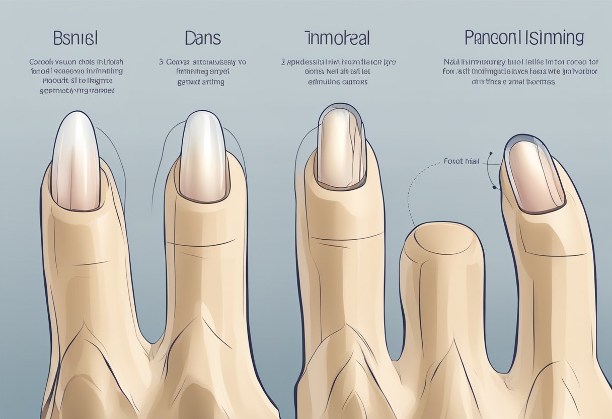 A dog's paw with a clear view of the nail anatomy, showing the correct length for trimming