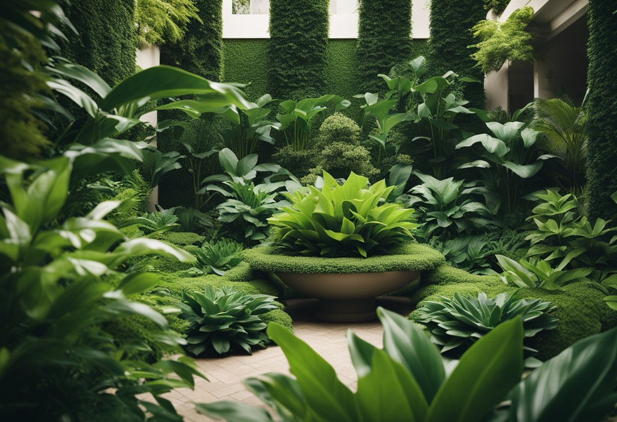 Lush greenery surrounds a luxurious garden, showcasing the top 10 most expensive plants in the world. Each plant exudes opulence and rarity, with vibrant colors and intricate patterns