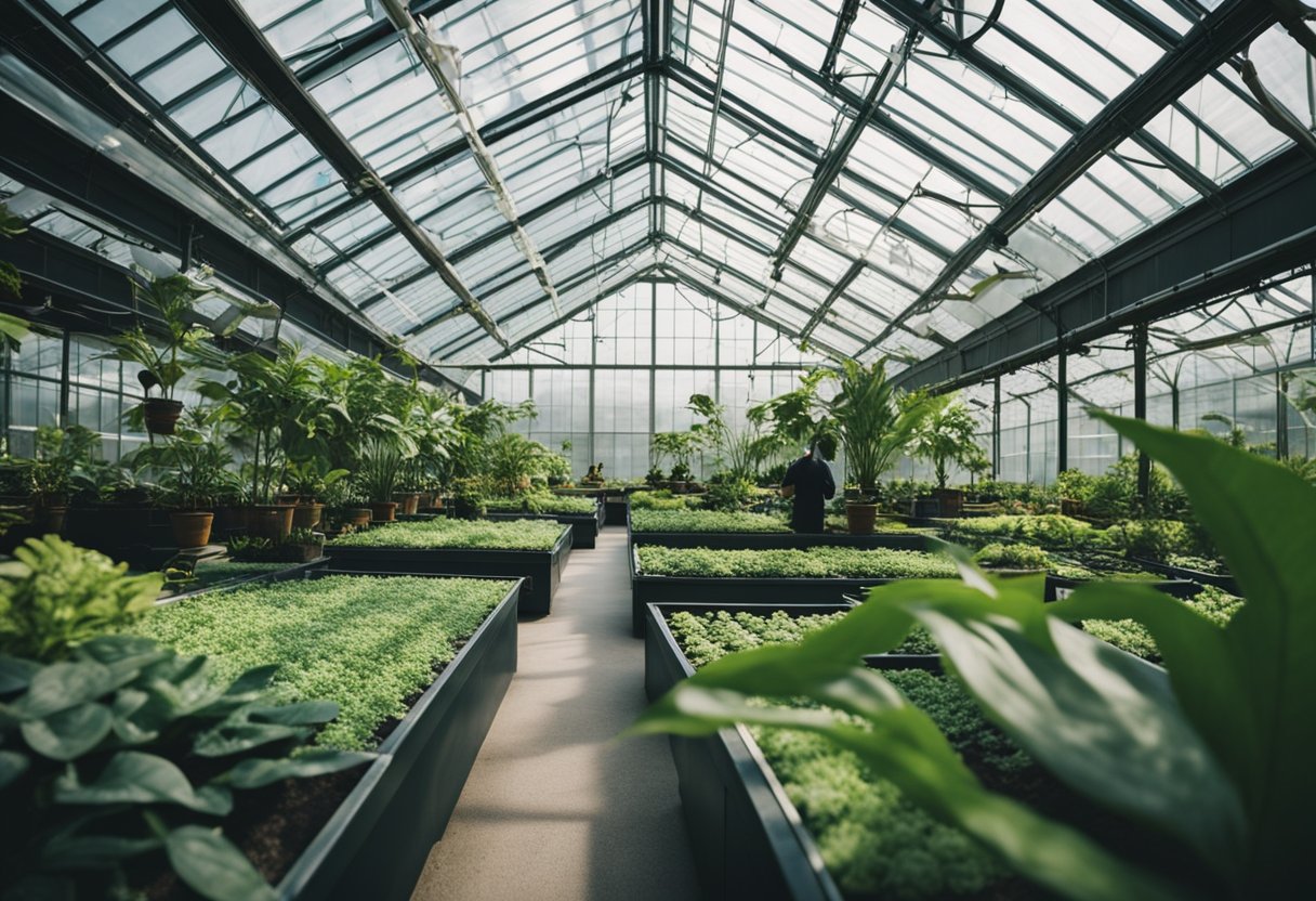 Lush greenhouse filled with rare, valuable plants. Meticulous care and attention to detail evident in the arrangement and maintenance of the top 10 most expensive plants in the world