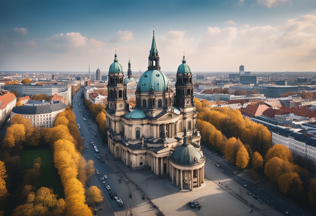 Eine Reihe historischer katholischer Kirchen prägen das Stadtbild von Berlin, Deutschland, jede mit einzigartiger Architektur und reicher kultureller Bedeutung