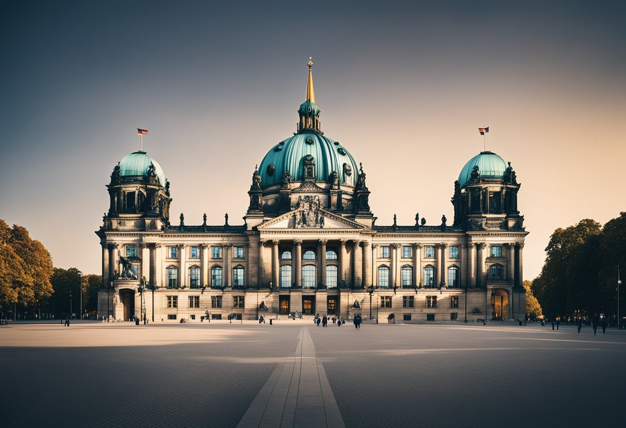 Berlin City Hall stands tall, a symbol of Germany's political structure. Its grand architecture and imposing presence command attention in the heart of the city