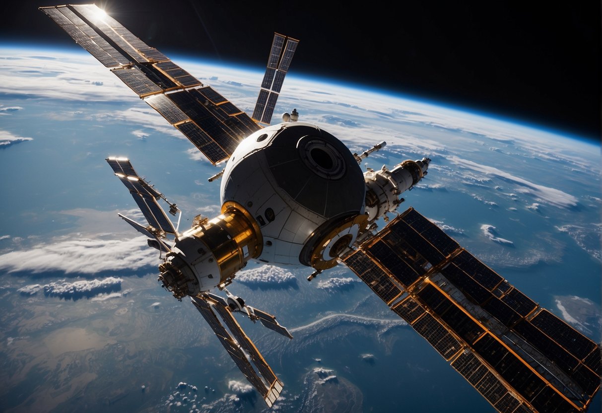 International Space Stations: The UK's module docks with the International Space Station, showcasing advanced technology and collaboration in space exploration