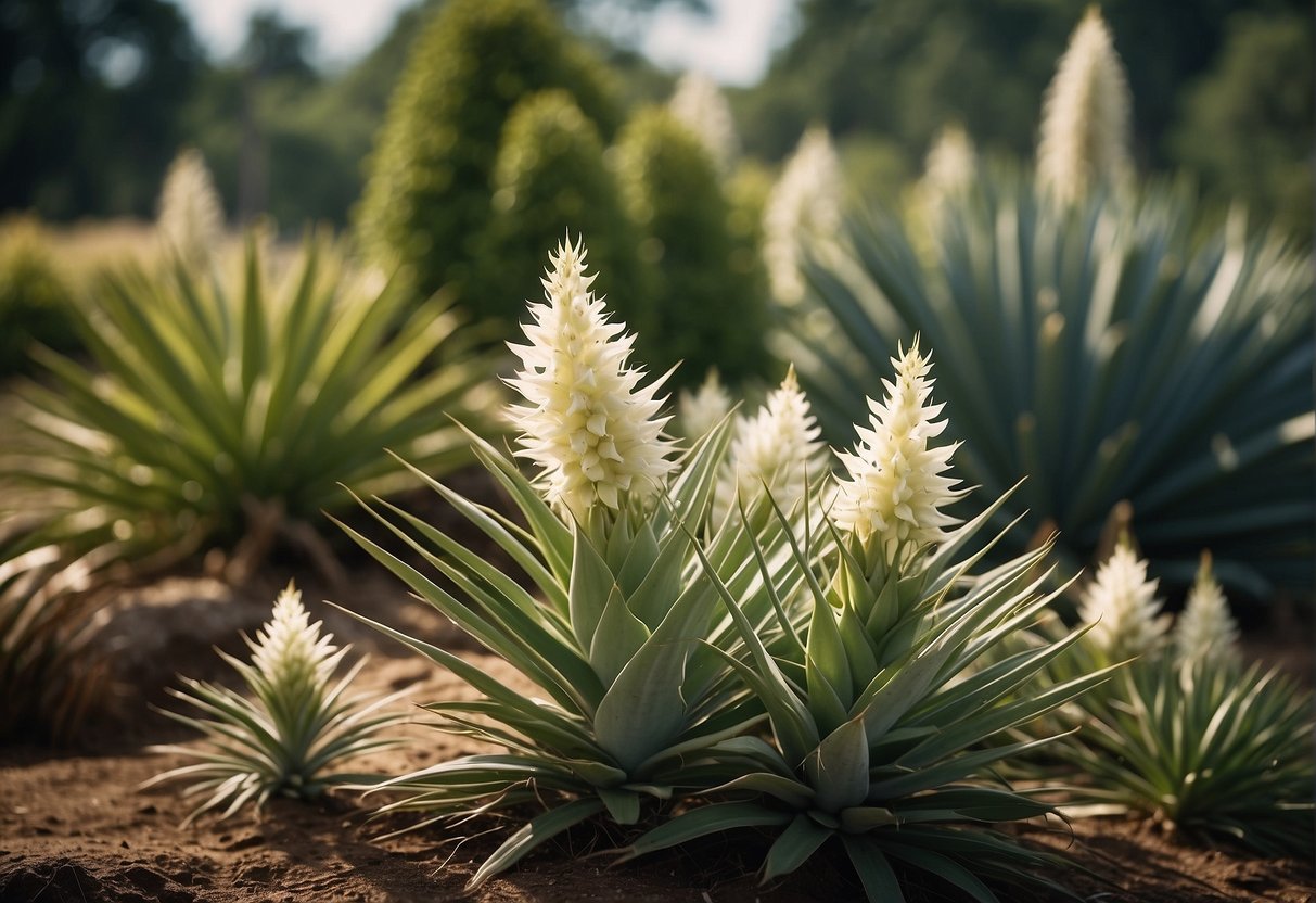 Lush green plants thrive with yucca extract. Boil yucca roots, strain, and dilute for a natural plant boost