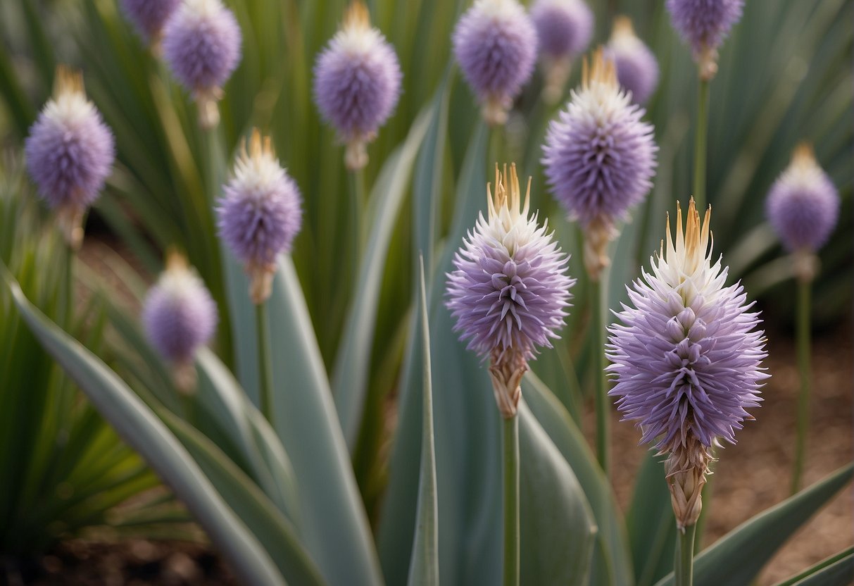 Pods form on iris and yucca plants, showing common challenges
