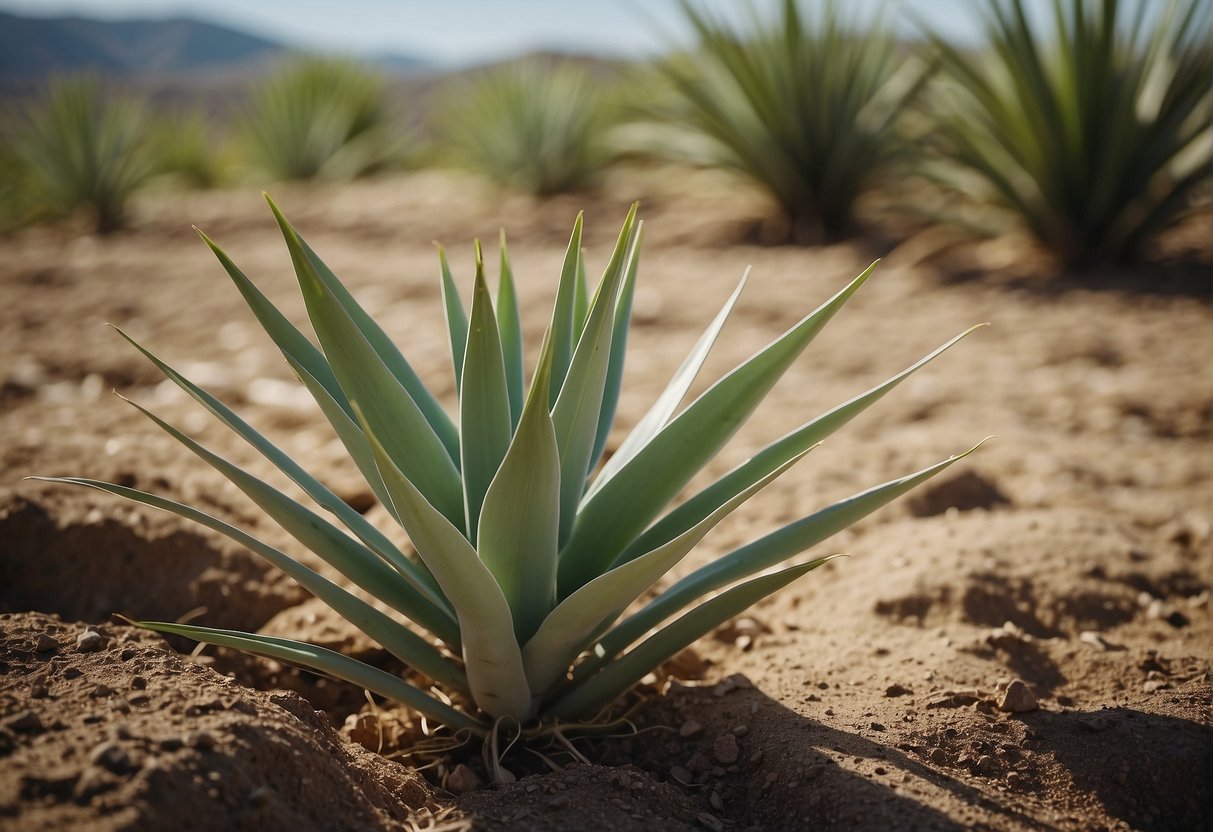 A yucca plant thrives in well-draining soil with low moisture content, such as sandy or rocky soil. It should be placed in a sunny location with good air circulation