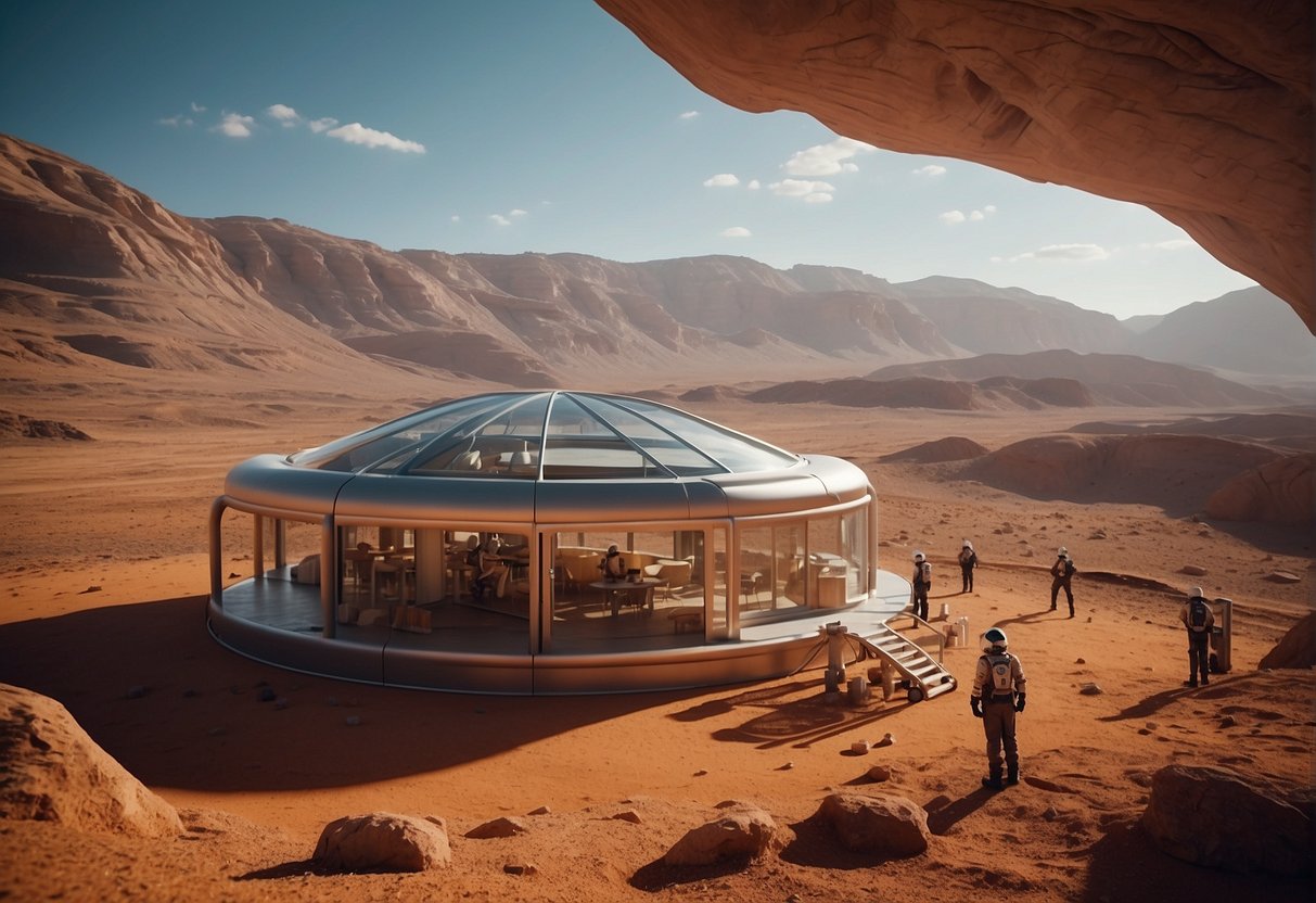 Architects and engineers collaborate on Mars habitat designs, facing challenges of extreme environment and limited resources