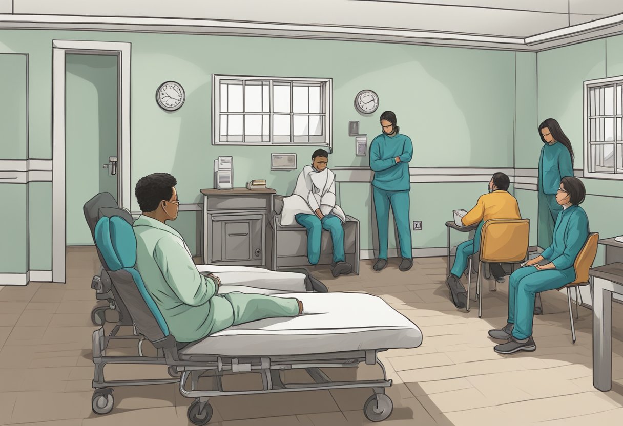 A person being forcefully admitted to a mental health facility under the new involuntary commitment law