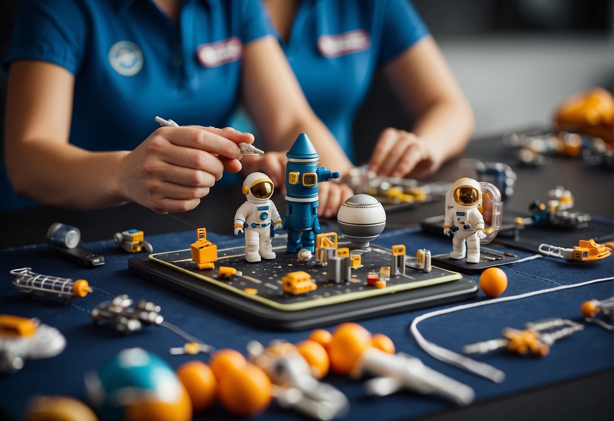 Educators assemble space kits, filled with resources, for kids to explore and learn about space, fostering the next generation of astronauts