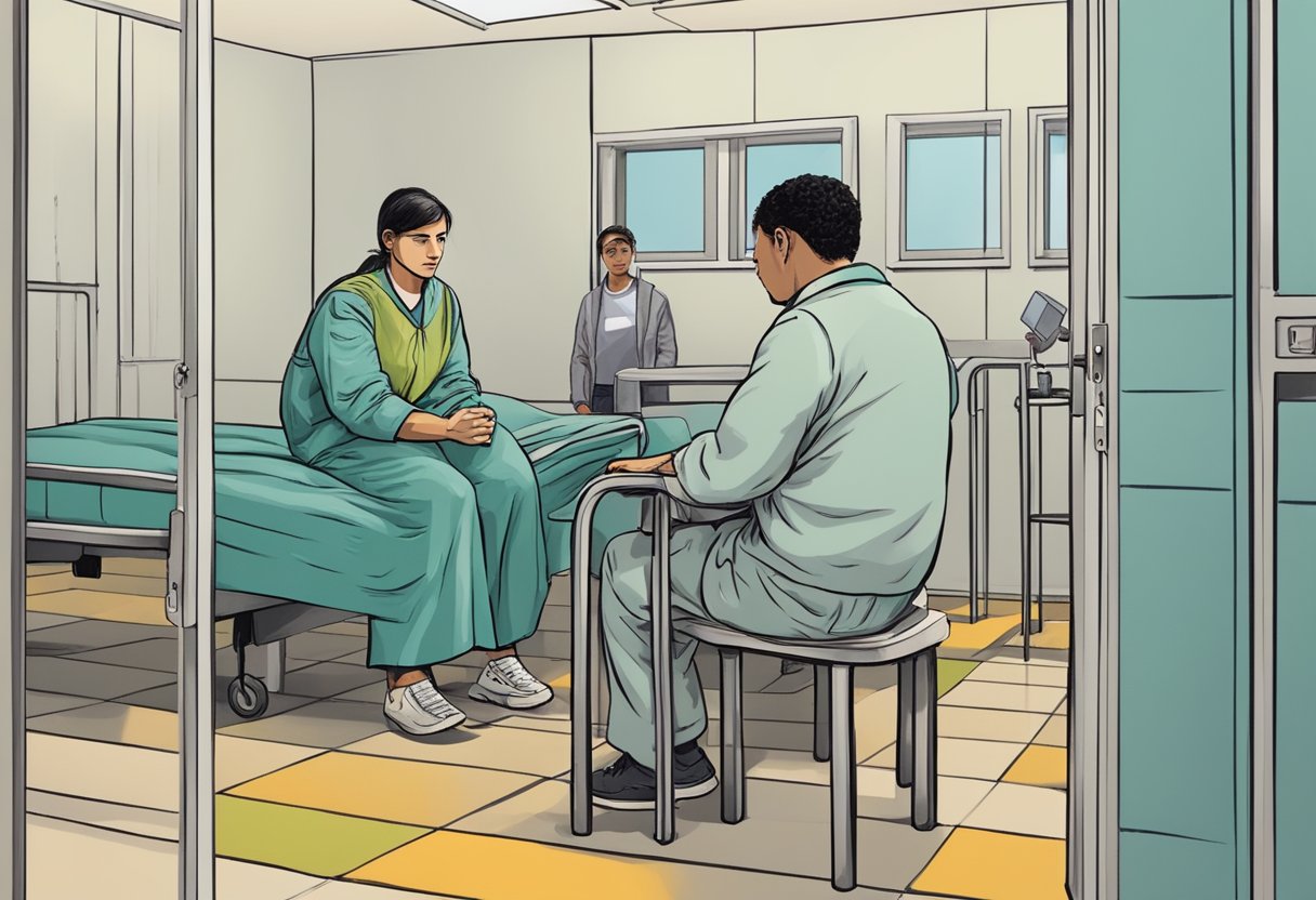 Internação Involuntária Curitiba: Entenda o Processo e Seus Direitos 4 A person being involuntarily admitted to a mental health facility in Curitiba, Brazil, with legal and human rights considerations